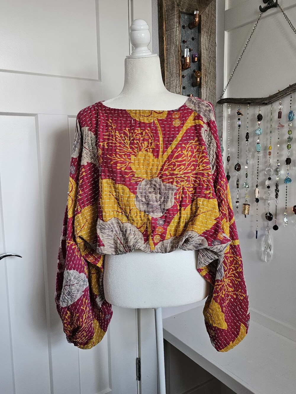 Kantha Bae Duality Cotton Kantha Reversible Crop Top KB08